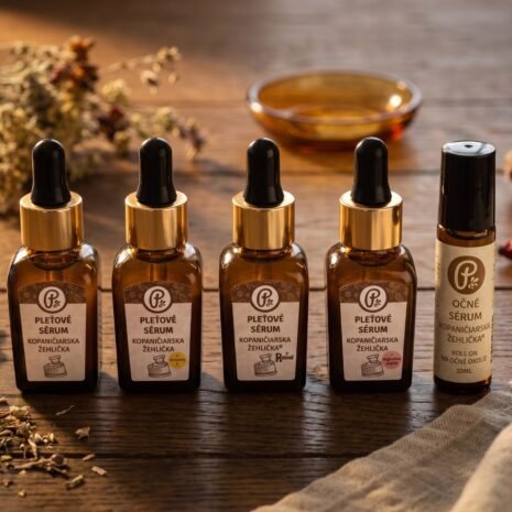 PANAKEIA ŽEHLIČKA KOMPLET - celá rada olejových sér 4x20ml + očný roll-on