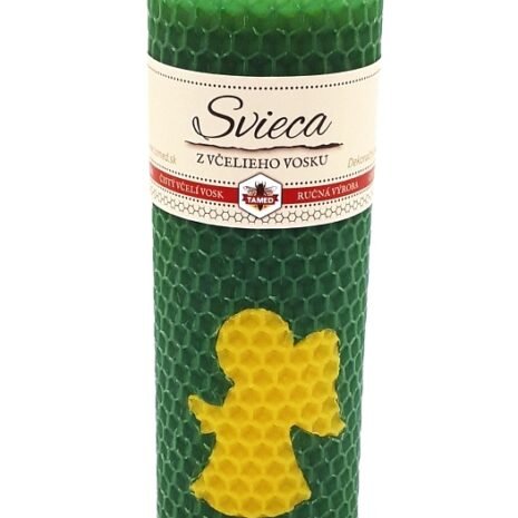 Sviečka včelí vosk tmavo zelená 130mm/50mm Sviečka včelí vosk tmavo zelená 130mm/50mm