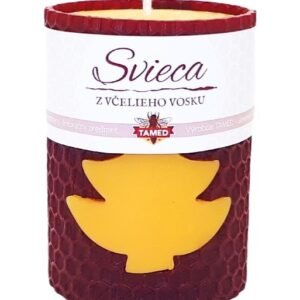 Sviečka včelí vosk bordová 70mm/50mm