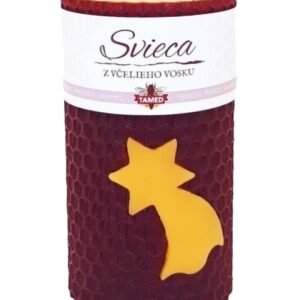 Sviečka včelí vosk bordová 90mm/50mm