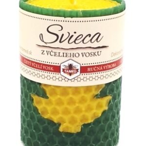 Sviečka včelí vosk tmavo zelená 70mm/50mm