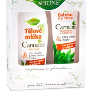 Bione Cosmetics - Darčeková kazeta CANNABIS Balzam na ruky + Telové mlieko