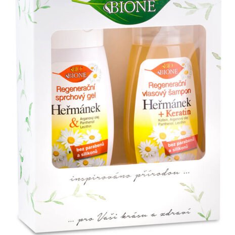 Bione Cosmetics - Darčeková kazeta HARMANČEK Regeneračný sprchový gél + Regeneračný vlasový šampón