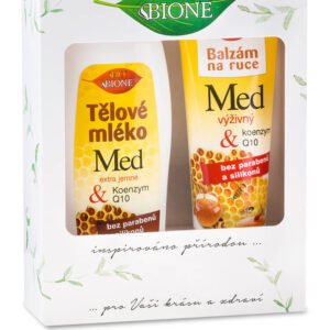 Bione Cosmetics - Darčeková kazeta MED Telové mlieko + Balzam na ruky