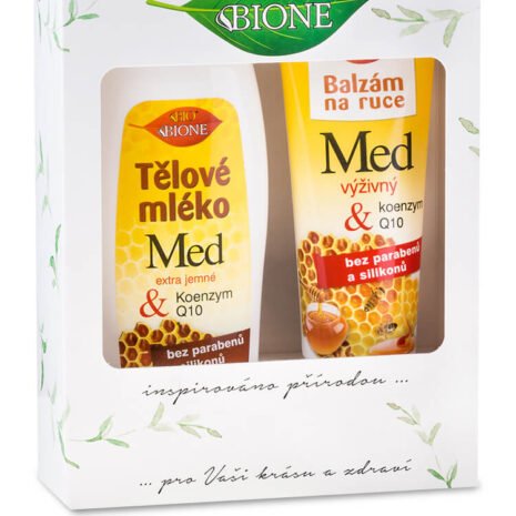 Bione Cosmetics - Darčeková kazeta MED Telové mlieko + Balzam na ruky Bione Cosmetics - Darčeková kazeta MED Telové mlieko + Balzam na ruky
