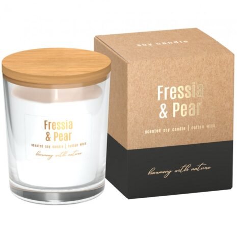 BISPOL Sójová vonná sviečka Fressia & Pear 130g