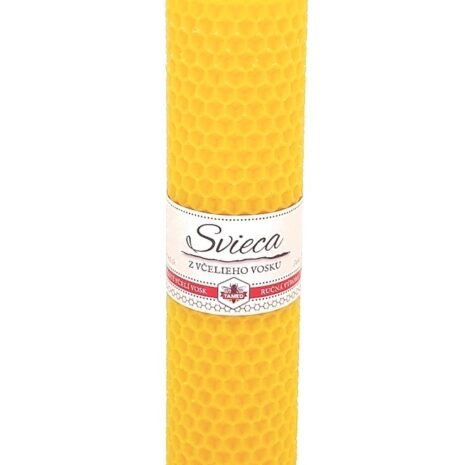 Sviečka včelí vosk žltá 160mm/40mm