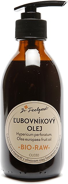 Dr.Feelgood Ľubovníkový olej BIO RAW - macerát 250ml sklo - špeciálny macerát Dr.Feelgood Ľubovníkový olej BIO RAW - macerát 250ml sklo - špeciálny macerát