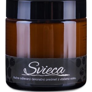 Tamed Sviečka včelí vosk Natural sklo 120g